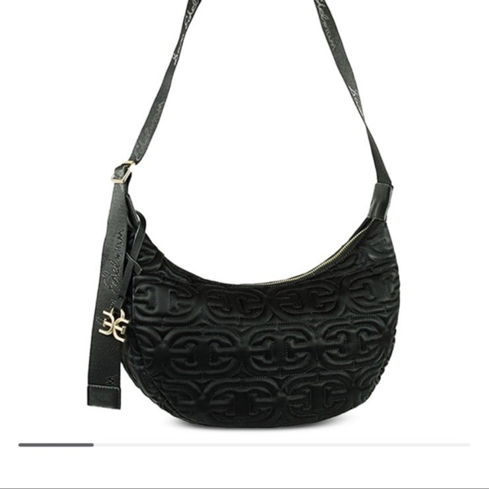 Sam Edelman Black Embossed Shoulder Bag